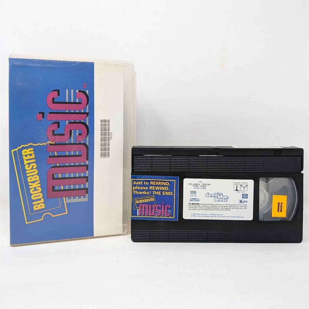Devil In A Blue Dress Blockbuster Music VHS Tape Video Rental Clamshell Case